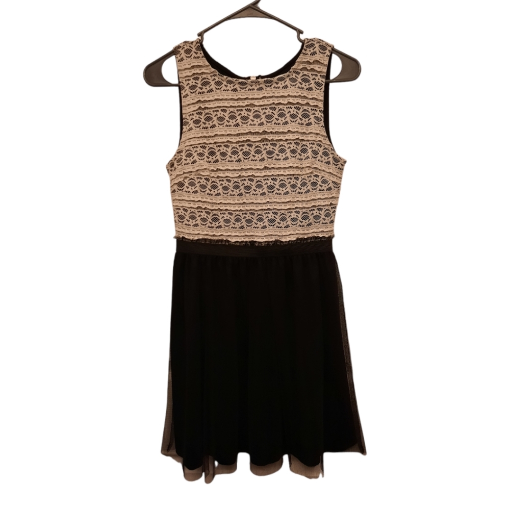 Speechless Black and White Lace Dress